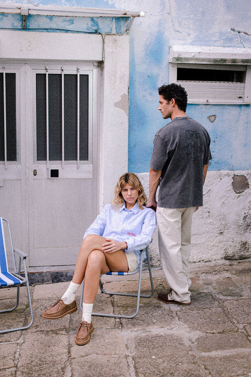 Pocket Shirt - Oxford Blue - GLAM MODA